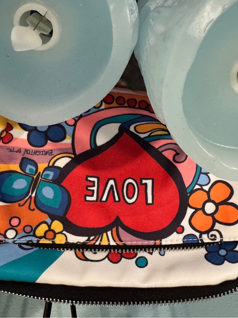 Brighton crossbody bag with a Colorful 'LOVE' Heart Print - Picture 4 of 14